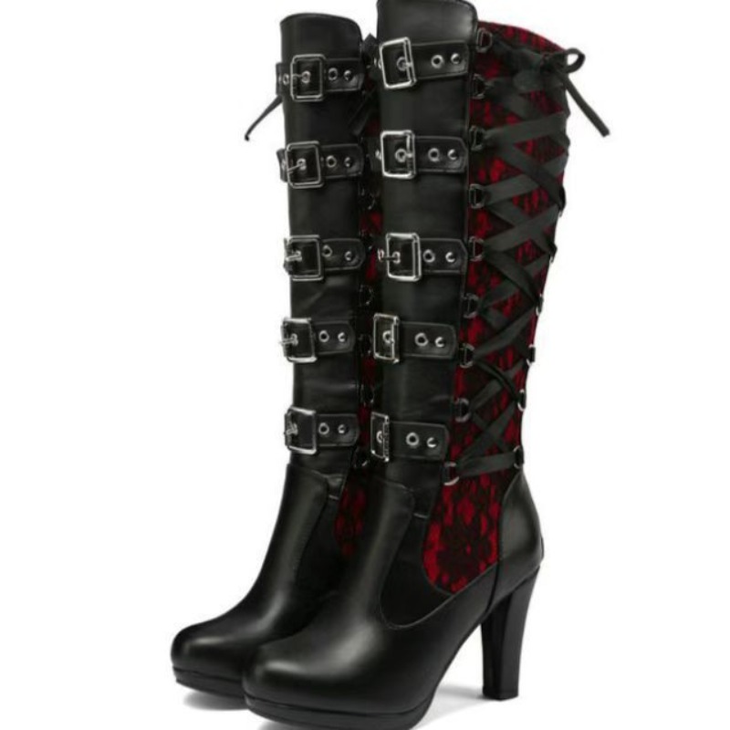 Punk gotische stijl dames knie - Pipe Bending Spring recensie en prijs